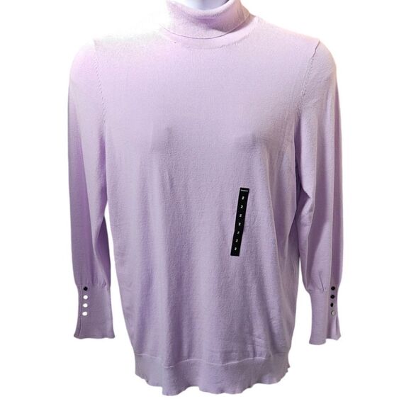 NEW TORRID EVERYDAY SOFT Purple Pullover Turtleneck Sweater Plus Size 2X - Picture 2 of 16